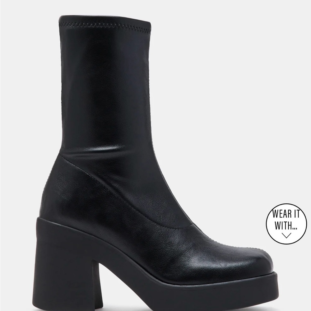 Steve Madden Klayton Black Stretch Boots – Size 10 – New in Box